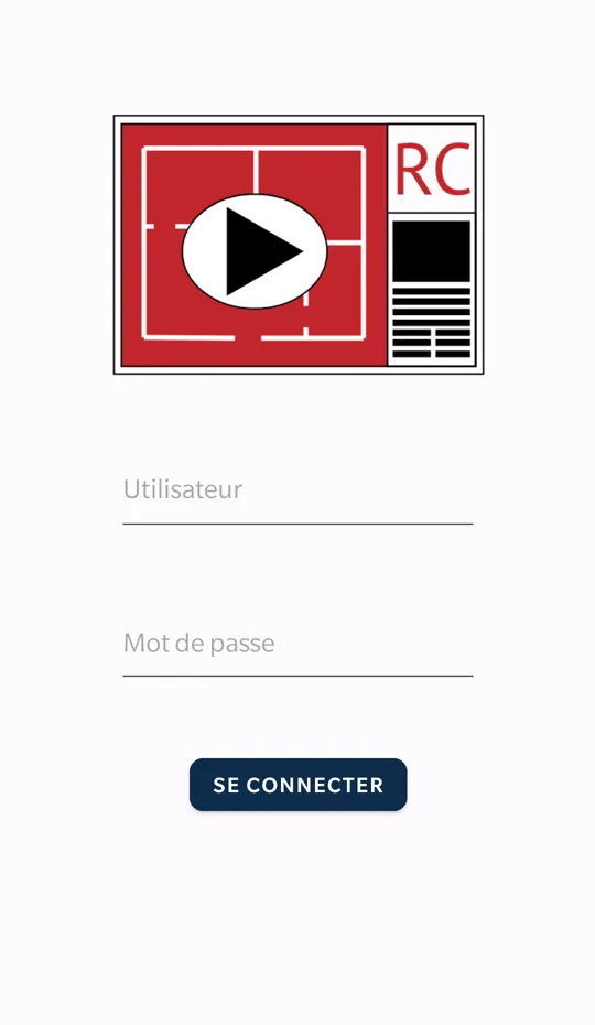 Écran de connexion de l’application Radio Chantier