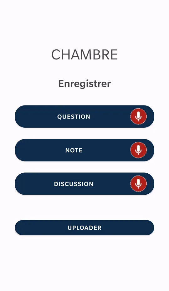 Écran d’enregistrement d’une question, d’une note ou d’une discussion